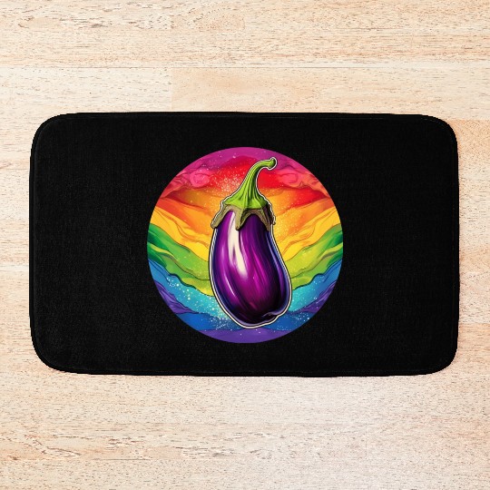 LGBTQ Eggplant Bath Mats