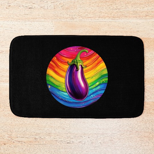 LGBTQ Eggplant Bath Mats