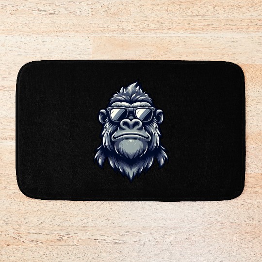 Cool Gorilla Sunglasses Monkey Bath Mats