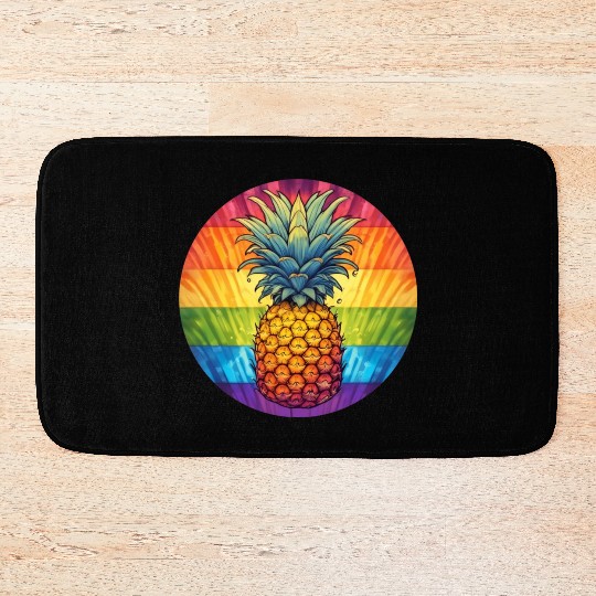 LGBTQ Pineapple Bath Mats