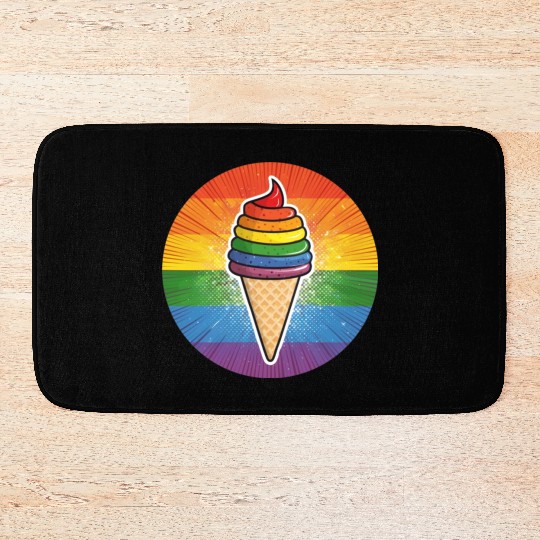 LGBTQ Ice Cream Bath Mats