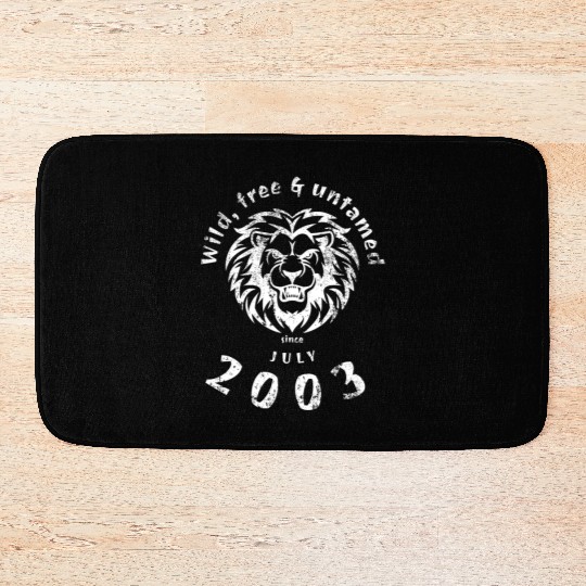 21st birthday Wild, free & untamed since 07/2003 Bath Mats