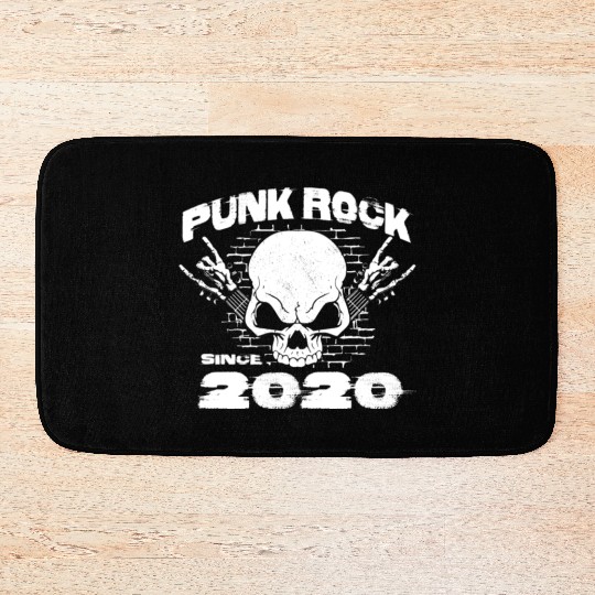 Punk Rock Since 2020 - Skull Rock Hands 4th Bath Mats