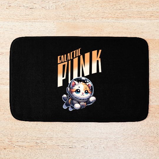 punk galaxy kitty Bath Mats