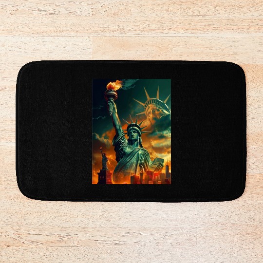 Statue of Liberty in New York USA Bath Mats