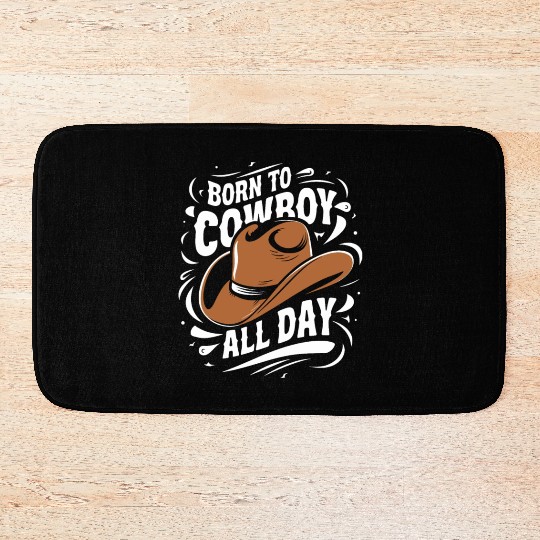 Cowboy Lifestyle Western Theme with Horses and Bath Mats