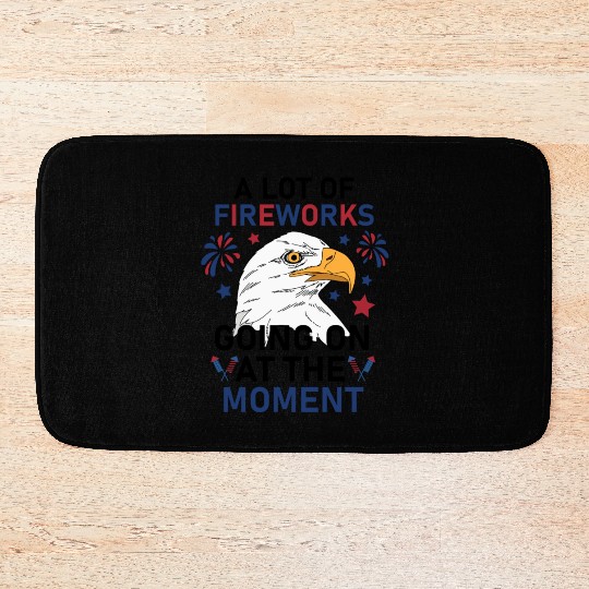 Funny 4Th Of July 2025 A Lot of Fireworks Going on Bath Mats