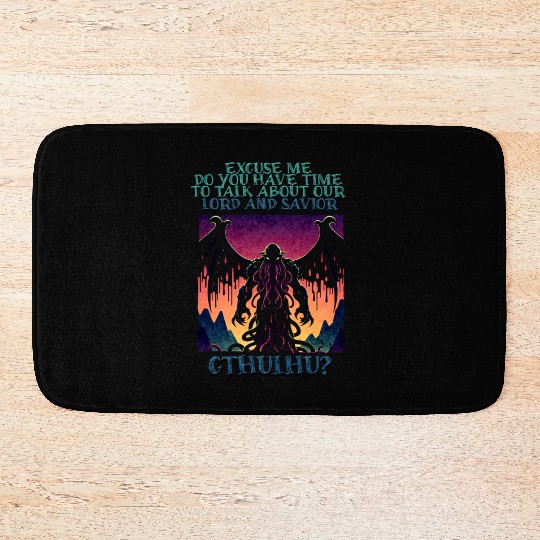 Lord & Savior Cthulhu Cult Lovecraft Necronomicon Bath Mats