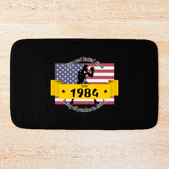 40th birthday Alive and kickin since 07/1984 Bath Mats