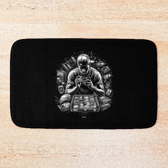 BASKETBALL TRADING CARDS COLLECTOR SWAPPING Bath Mats