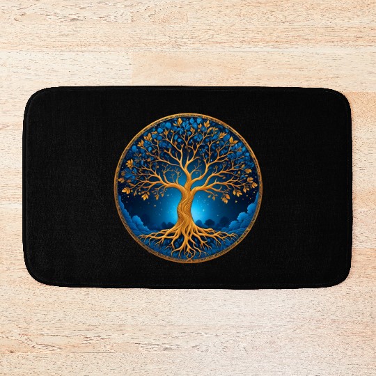 Irish Nordic Celtic Tree of Life Yggdrasil Bath Mats