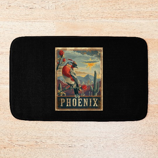 Retro Phoenix Arizonna Bath Mats