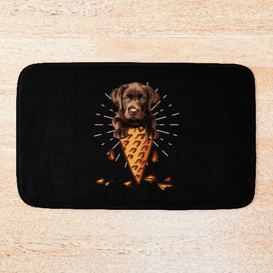 Labrador Lover CHOCOLATE LAB Ice Labrador Bath Mats
