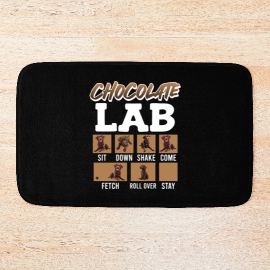 Labrador Retriever CHOCOLATE LAB Commandos Bath Mats