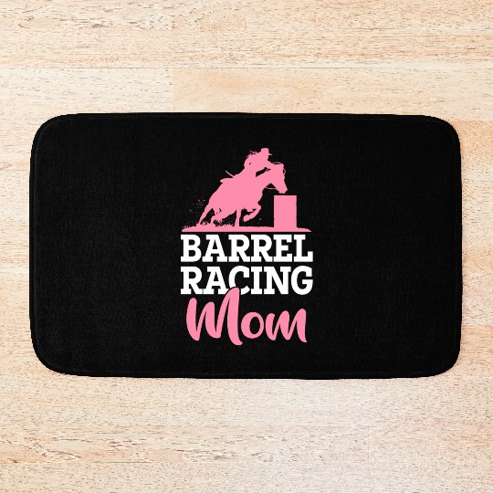 Barrel Racer Rodeo Horse Barrel Racing Mom Bath Mats