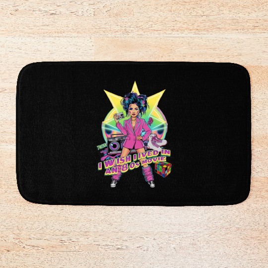 80s woman I wish I lived in an 80s movie Bath Mats