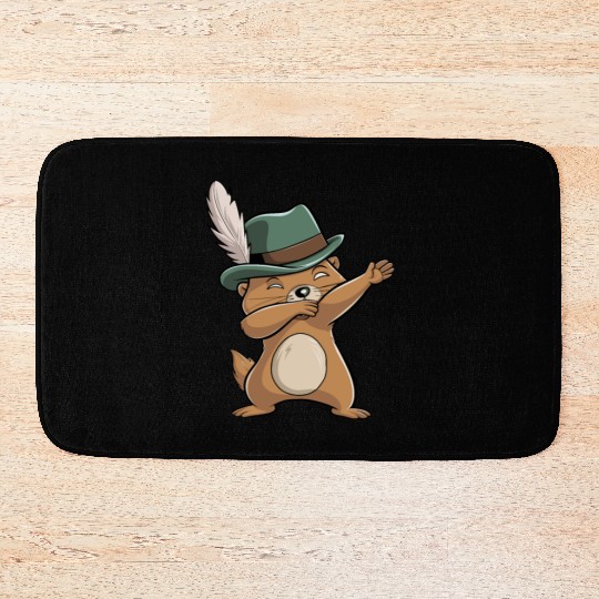 Groundhog Marmot for a Marmot lover groundhog fan Bath Mats