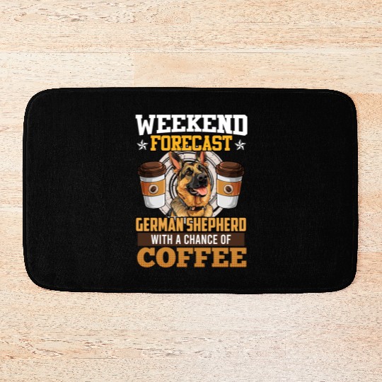 Shepherd WEEKEND FORECAST CHANCE OF COFFEE Bath Mats