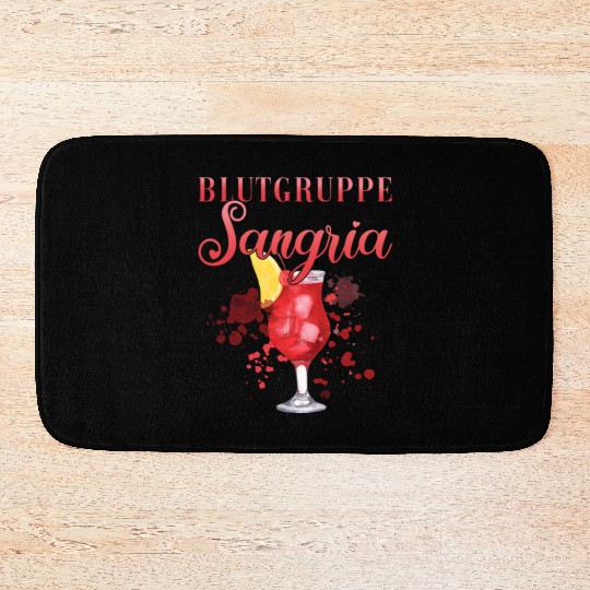 Cocktail Bartender Blutgruppe Sangria Bath Mats