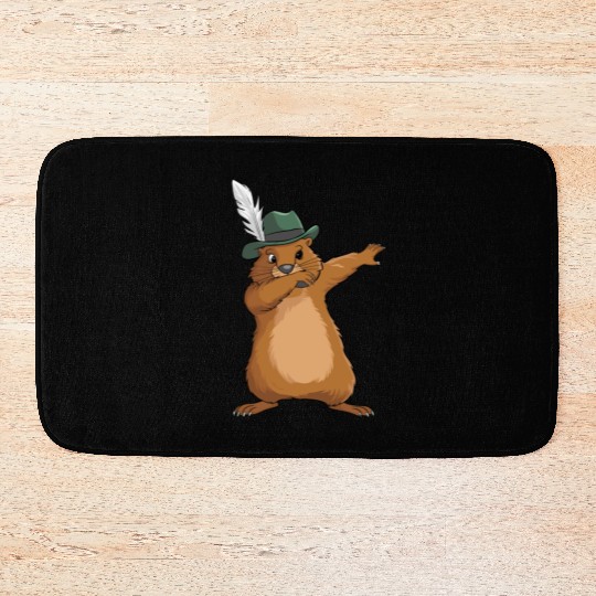 Groundhog Marmot for a Marmot lover groundhog fan Bath Mats