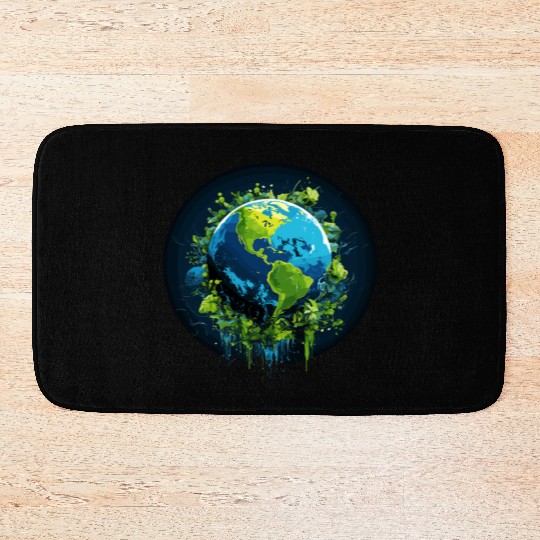 Respect Your Mother Earth Day Save Our Planet Bath Mats