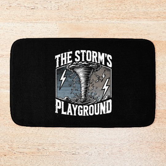 Tornado Chasing Adventures: Embrace Nature's Fury Bath Mats