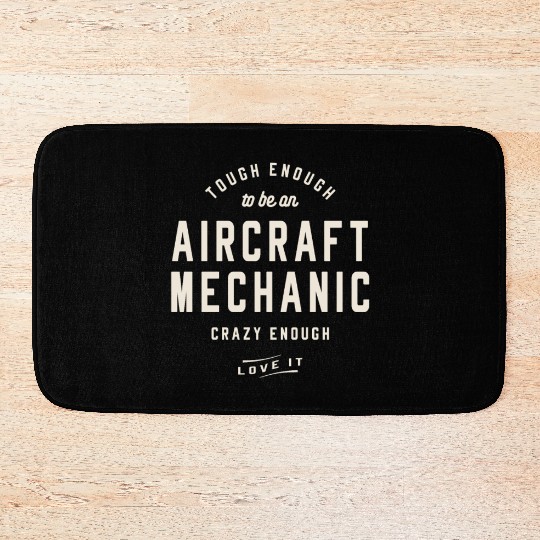Aircraft Mechanic Job Occupation Bath Mats