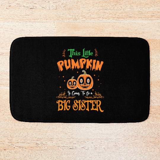 Pumpkin Big Sister Bath Mats