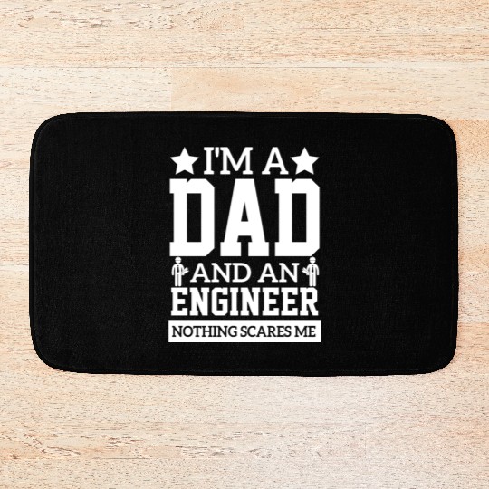 i'm a dad and an engineer sarcastic quote Bath Mats