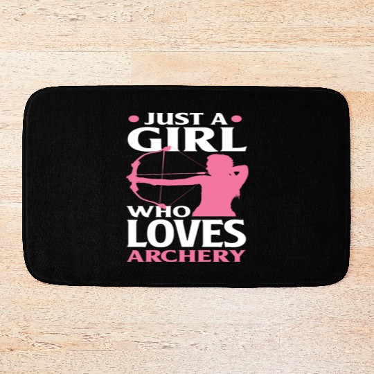 Bow Woman Girl Archery Bath Mats