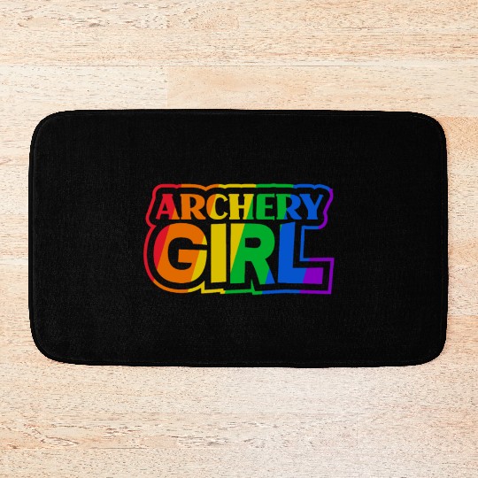 Woman Girl Bow Archery LGBTQ Bath Mats