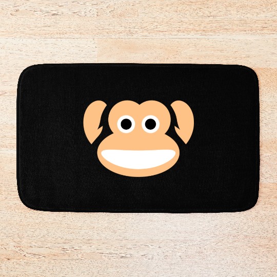 Cute Monkey Whole Face Ape Animal Primate Lover Bath Mats