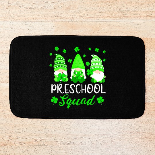 Cute Gnomes Preschool Squad Teacher St Patricks Bath Mats