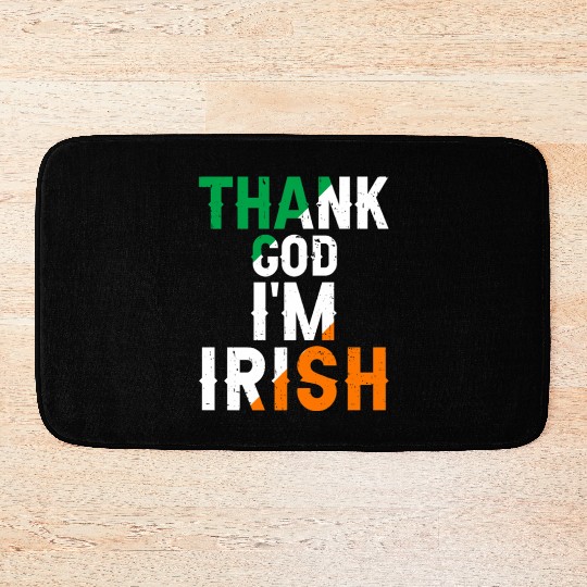 St Patricks Thank God Im Irish Premium Bath Mats