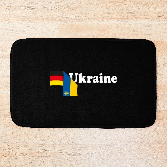 Germany Ukraine Tryzub Flag Bath Mats