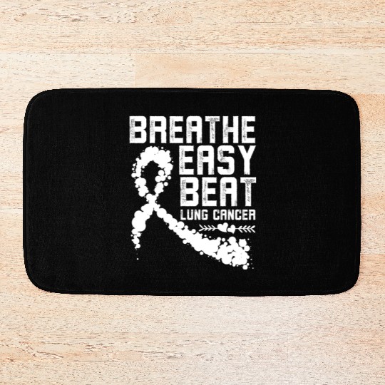 Breathe Easy Beat Lung Cancer Awareness Warriors Bath Mats