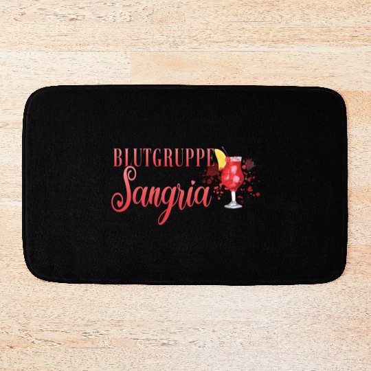 Cocktail Bartender Blutgruppe Sangria Bath Mats