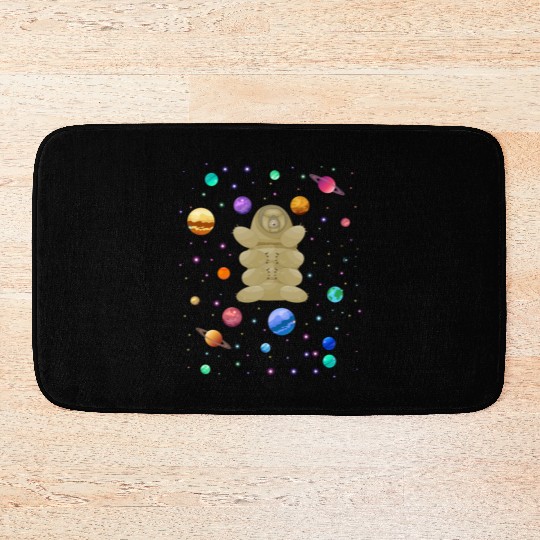 Tardigrade Space! Nerd, Geek Microbiology Science Bath Mats