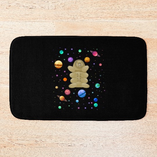 Tardigrade Space! Nerd, Geek Microbiology Science Bath Mats