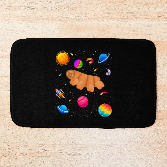 Tardigrade Space! Nerd, Geek Microbiology Science Bath Mats