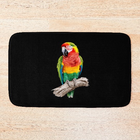 Macaw Parrot for a Bird Lover Animal Lover Bath Mats