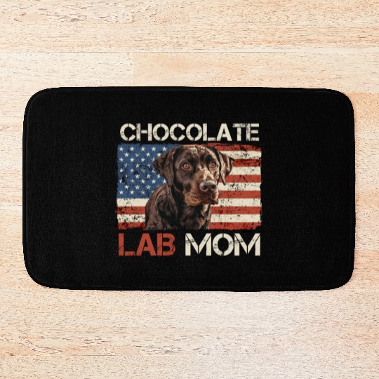 Labrador Retriever CHOCOLATE LAB MOM Labrador Bath Mats
