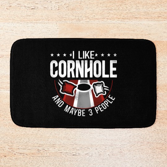 Cornhole Team Bean Bag Player Bath Mats