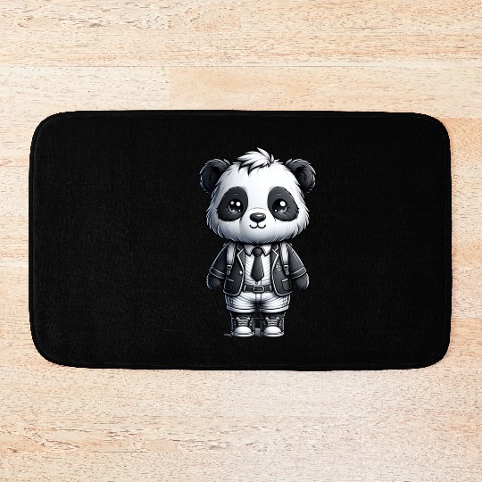 Cute Schoolboy Panda Bath Mats