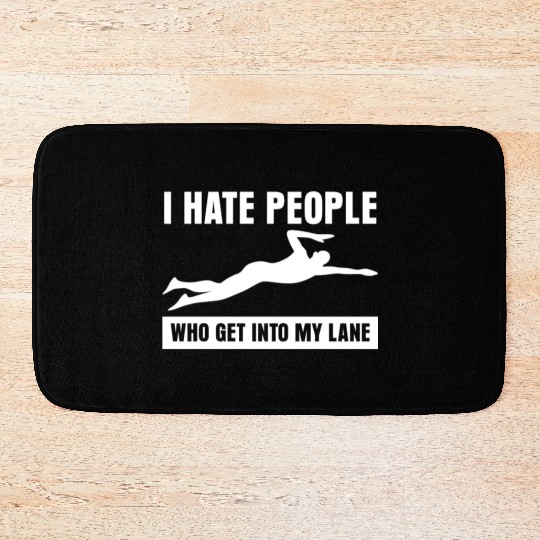 Triathlon Grumpy Swimmer Swimming Bath Mats