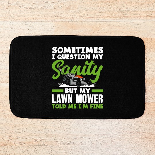 Landscaper Gardener Sanity Lawn Mower Bath Mats
