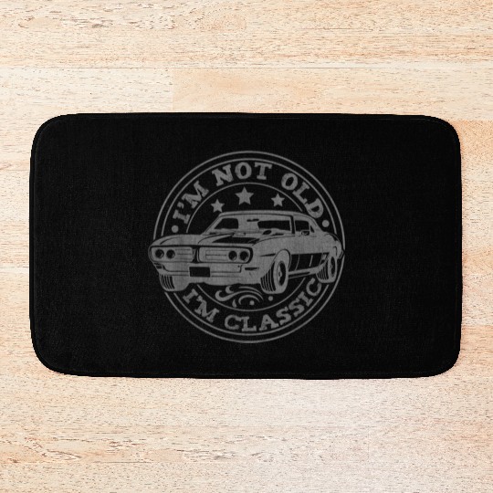 Classic Car Birthday Graphic Bath Mats
