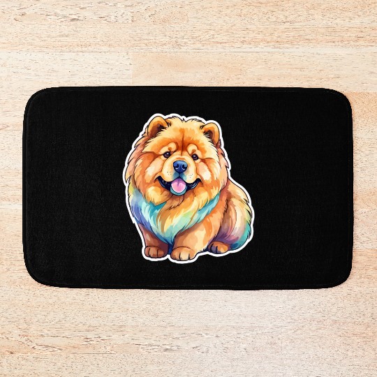 Chow Chow Watercolor Bath Mats
