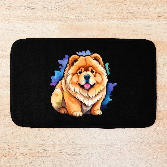 Chow Chow Watercolor Bath Mats