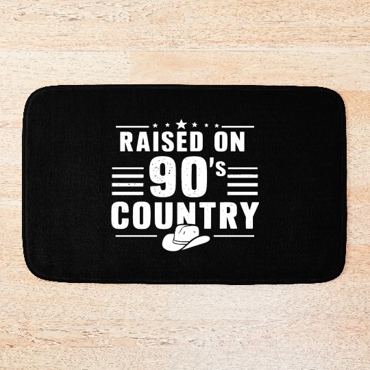 Raised On 90's Country Music Nostalgia Bath Mats